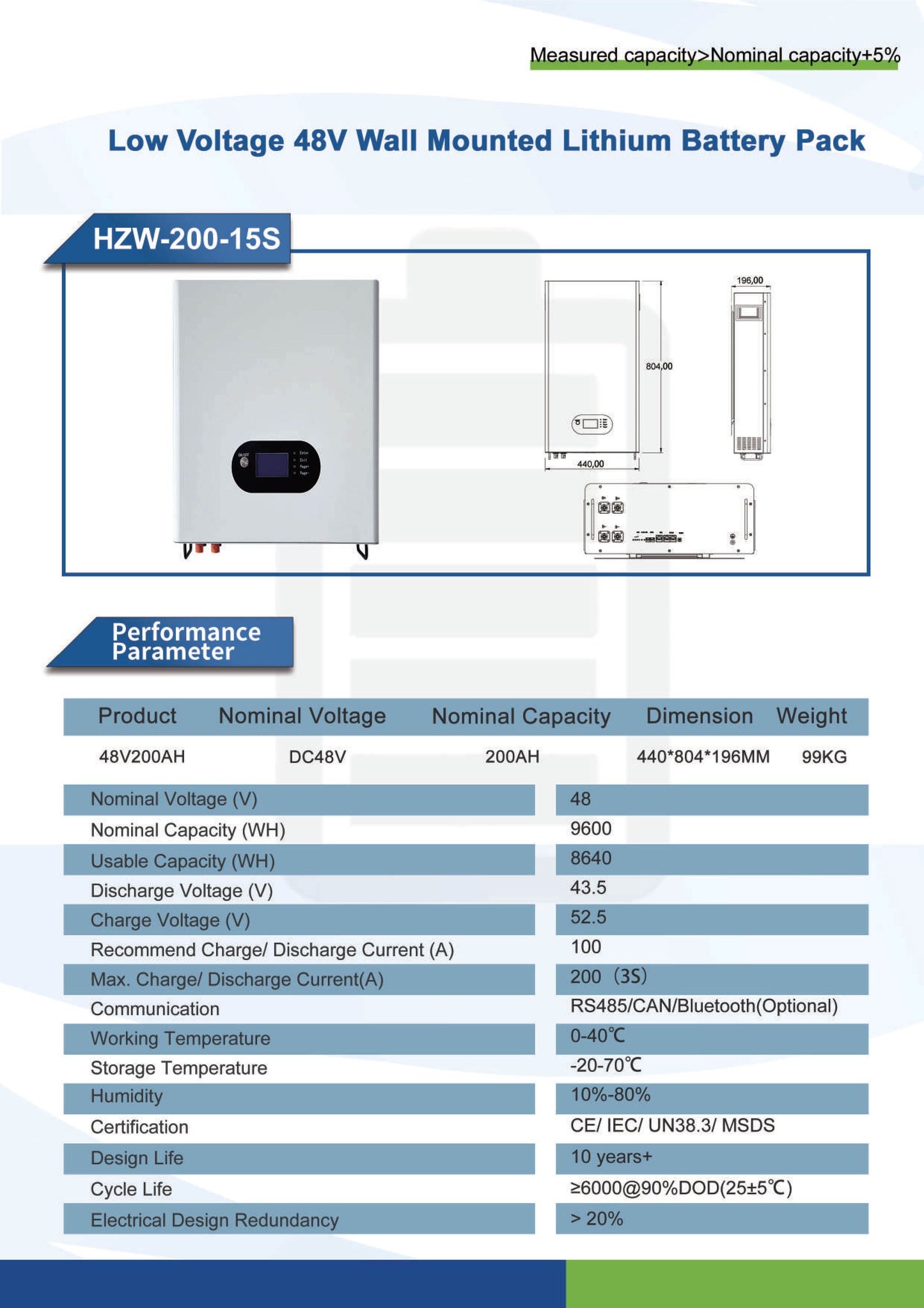 đ Batterie Lithium 48V 200Ah â 10,24 kWh - PRIX SUR DEMANDE