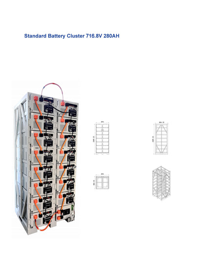 🔋 Cluster de Batterie Lithium – 716.8V / 280Ah – 200,7 kWh  - PRIX SUR DEMANDE