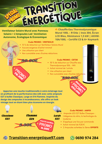 Ventilateur Solaire Mural